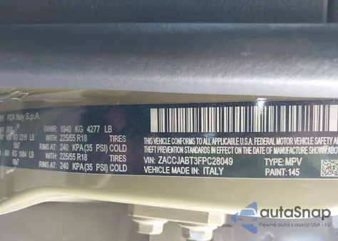 2015 Jeep Renegade Latitude из США, поврежденный, VIN ZACCJABT3FPC28049